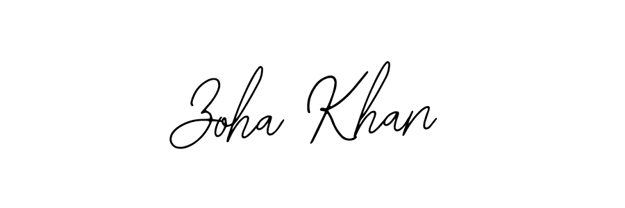 How to make Zoha Khan signature? Bearetta-2O07w is a professional autograph style. Create handwritten signature for Zoha Khan name. Zoha Khan signature style 12 images and pictures png