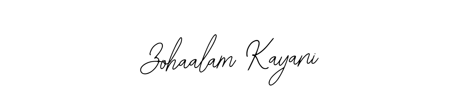How to make Zohaalam Kayani name signature. Use Bearetta-2O07w style for creating short signs online. This is the latest handwritten sign. Zohaalam Kayani signature style 12 images and pictures png