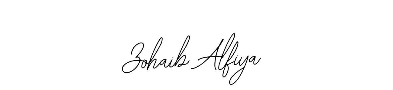 You should practise on your own different ways (Bearetta-2O07w) to write your name (Zohaib Alfiya) in signature. don't let someone else do it for you. Zohaib Alfiya signature style 12 images and pictures png