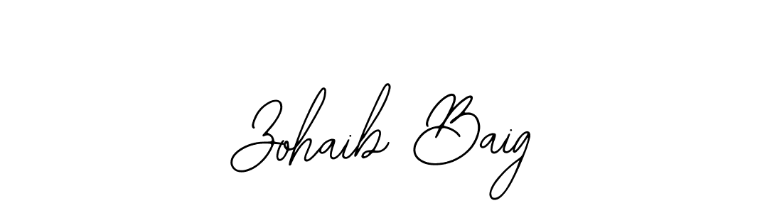 You should practise on your own different ways (Bearetta-2O07w) to write your name (Zohaib Baig) in signature. don't let someone else do it for you. Zohaib Baig signature style 12 images and pictures png