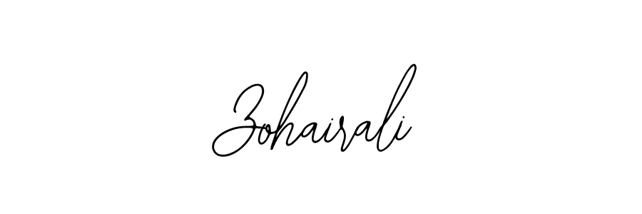 Use a signature maker to create a handwritten signature online. With this signature software, you can design (Bearetta-2O07w) your own signature for name Zohairali. Zohairali signature style 12 images and pictures png