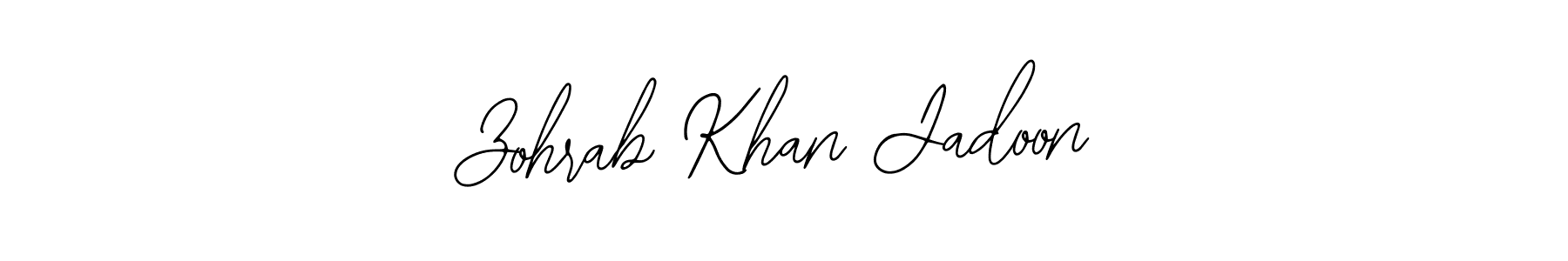 The best way (Bearetta-2O07w) to make a short signature is to pick only two or three words in your name. The name Zohrab Khan Jadoon include a total of six letters. For converting this name. Zohrab Khan Jadoon signature style 12 images and pictures png