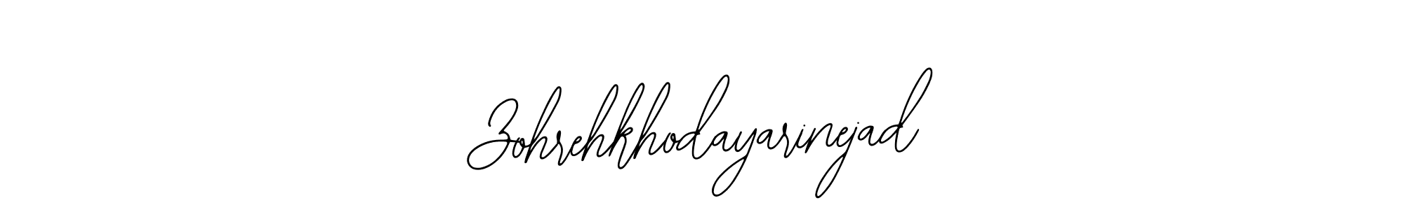 Use a signature maker to create a handwritten signature online. With this signature software, you can design (Bearetta-2O07w) your own signature for name Zohrehkhodayarinejad. Zohrehkhodayarinejad signature style 12 images and pictures png