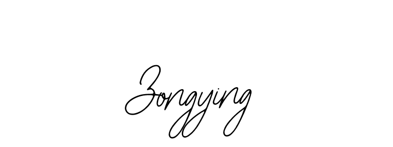 You should practise on your own different ways (Bearetta-2O07w) to write your name (Zongying) in signature. don't let someone else do it for you. Zongying signature style 12 images and pictures png