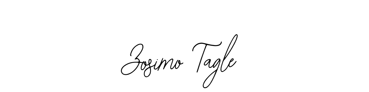 How to make Zosimo Tagle name signature. Use Bearetta-2O07w style for creating short signs online. This is the latest handwritten sign. Zosimo Tagle signature style 12 images and pictures png