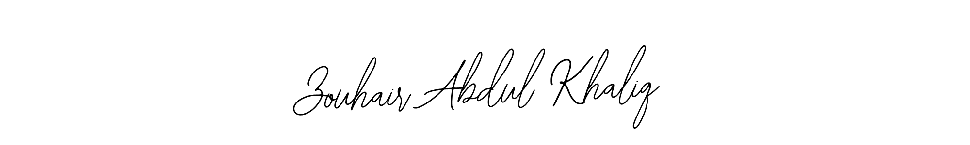 Make a beautiful signature design for name Zouhair Abdul Khaliq. With this signature (Bearetta-2O07w) style, you can create a handwritten signature for free. Zouhair Abdul Khaliq signature style 12 images and pictures png
