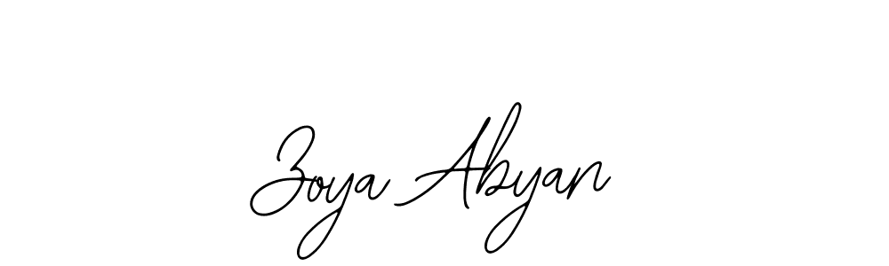 Use a signature maker to create a handwritten signature online. With this signature software, you can design (Bearetta-2O07w) your own signature for name Zoya Abyan. Zoya Abyan signature style 12 images and pictures png