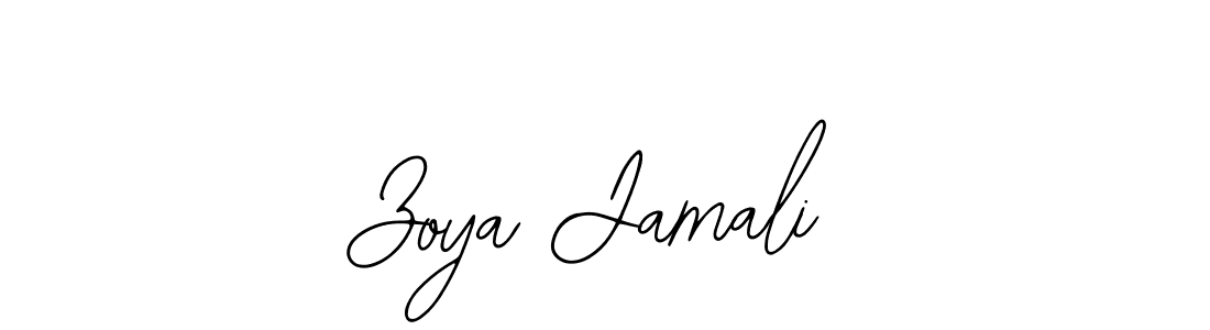 The best way (Bearetta-2O07w) to make a short signature is to pick only two or three words in your name. The name Zoya Jamali include a total of six letters. For converting this name. Zoya Jamali signature style 12 images and pictures png