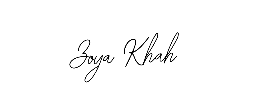 Bearetta-2O07w is a professional signature style that is perfect for those who want to add a touch of class to their signature. It is also a great choice for those who want to make their signature more unique. Get Zoya Khah name to fancy signature for free. Zoya Khah signature style 12 images and pictures png