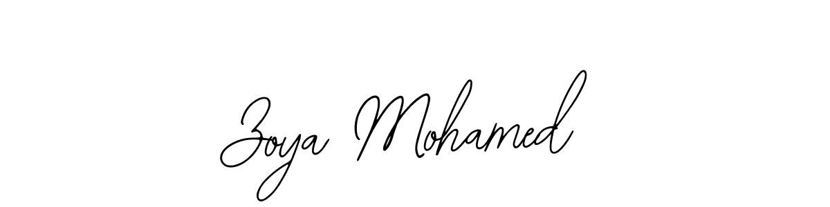 How to make Zoya Mohamed name signature. Use Bearetta-2O07w style for creating short signs online. This is the latest handwritten sign. Zoya Mohamed signature style 12 images and pictures png