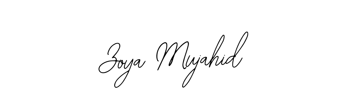 The best way (Bearetta-2O07w) to make a short signature is to pick only two or three words in your name. The name Zoya Mujahid include a total of six letters. For converting this name. Zoya Mujahid signature style 12 images and pictures png