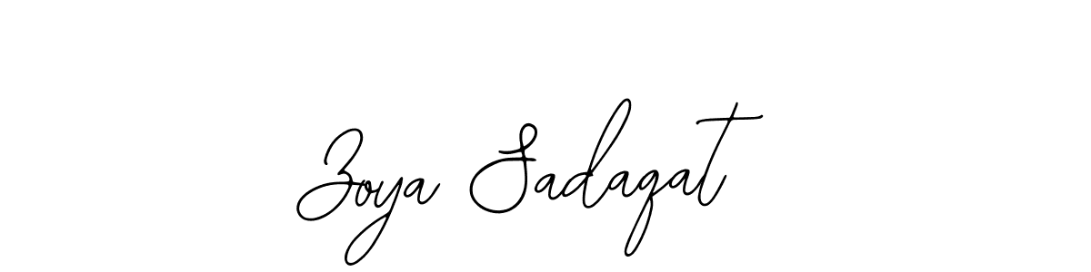 How to make Zoya Sadaqat name signature. Use Bearetta-2O07w style for creating short signs online. This is the latest handwritten sign. Zoya Sadaqat signature style 12 images and pictures png