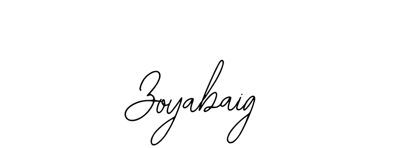 How to make Zoyabaig signature? Bearetta-2O07w is a professional autograph style. Create handwritten signature for Zoyabaig name. Zoyabaig signature style 12 images and pictures png