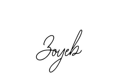 Use a signature maker to create a handwritten signature online. With this signature software, you can design (Bearetta-2O07w) your own signature for name Zoyeb. Zoyeb signature style 12 images and pictures png