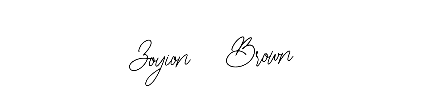 Use a signature maker to create a handwritten signature online. With this signature software, you can design (Bearetta-2O07w) your own signature for name Zoyion   Brown. Zoyion   Brown signature style 12 images and pictures png