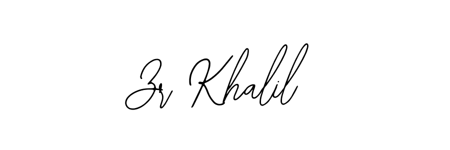 The best way (Bearetta-2O07w) to make a short signature is to pick only two or three words in your name. The name Zr Khalil include a total of six letters. For converting this name. Zr Khalil signature style 12 images and pictures png