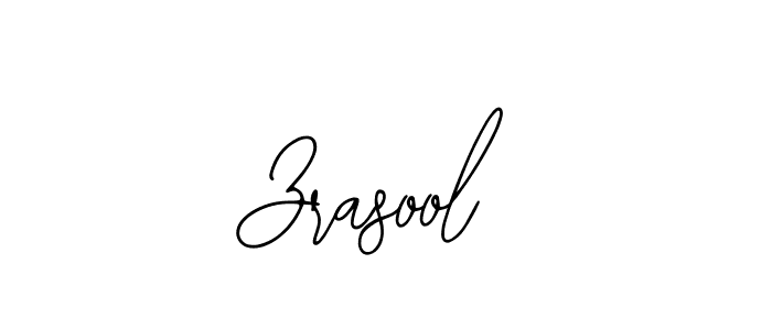 Use a signature maker to create a handwritten signature online. With this signature software, you can design (Bearetta-2O07w) your own signature for name Zrasool. Zrasool signature style 12 images and pictures png