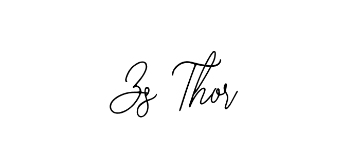 Make a beautiful signature design for name Zs Thor. With this signature (Bearetta-2O07w) style, you can create a handwritten signature for free. Zs Thor signature style 12 images and pictures png