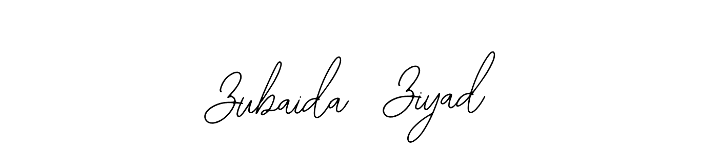 The best way (Bearetta-2O07w) to make a short signature is to pick only two or three words in your name. The name Zubaida  Ziyad include a total of six letters. For converting this name. Zubaida  Ziyad signature style 12 images and pictures png