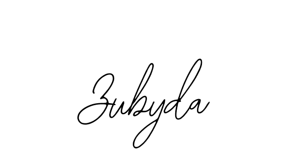 How to make Zubyda name signature. Use Bearetta-2O07w style for creating short signs online. This is the latest handwritten sign. Zubyda signature style 12 images and pictures png