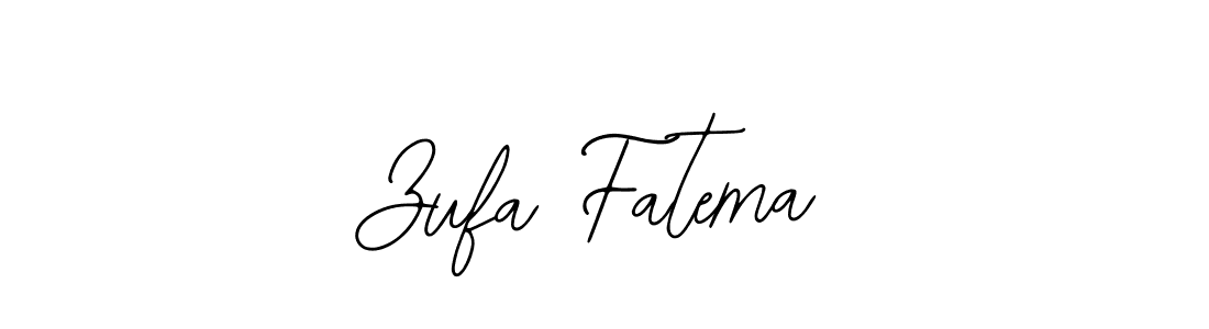 How to make Zufa Fatema name signature. Use Bearetta-2O07w style for creating short signs online. This is the latest handwritten sign. Zufa Fatema signature style 12 images and pictures png