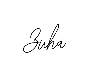 How to make Zuha signature? Bearetta-2O07w is a professional autograph style. Create handwritten signature for Zuha name. Zuha signature style 12 images and pictures png
