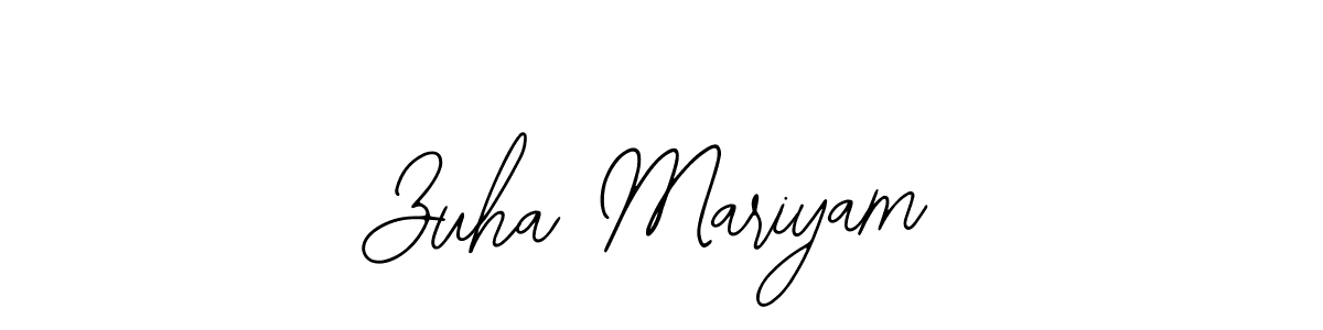 Also You can easily find your signature by using the search form. We will create Zuha Mariyam name handwritten signature images for you free of cost using Bearetta-2O07w sign style. Zuha Mariyam signature style 12 images and pictures png