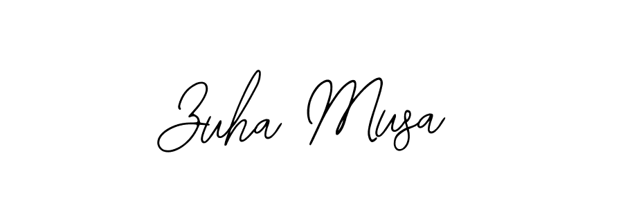 The best way (Bearetta-2O07w) to make a short signature is to pick only two or three words in your name. The name Zuha Musa include a total of six letters. For converting this name. Zuha Musa signature style 12 images and pictures png