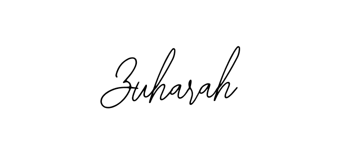 The best way (Bearetta-2O07w) to make a short signature is to pick only two or three words in your name. The name Zuharah include a total of six letters. For converting this name. Zuharah signature style 12 images and pictures png