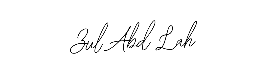 Make a beautiful signature design for name Zul Abd Lah. With this signature (Bearetta-2O07w) style, you can create a handwritten signature for free. Zul Abd Lah signature style 12 images and pictures png