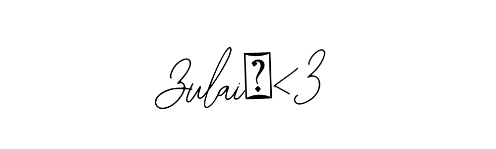 Make a beautiful signature design for name Zulai♡<3. With this signature (Bearetta-2O07w) style, you can create a handwritten signature for free. Zulai♡<3 signature style 12 images and pictures png