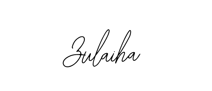 You should practise on your own different ways (Bearetta-2O07w) to write your name (Zulaiha) in signature. don't let someone else do it for you. Zulaiha signature style 12 images and pictures png