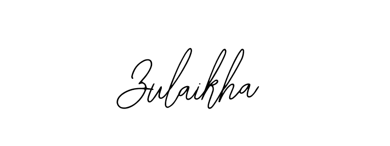 How to make Zulaikha signature? Bearetta-2O07w is a professional autograph style. Create handwritten signature for Zulaikha name. Zulaikha signature style 12 images and pictures png