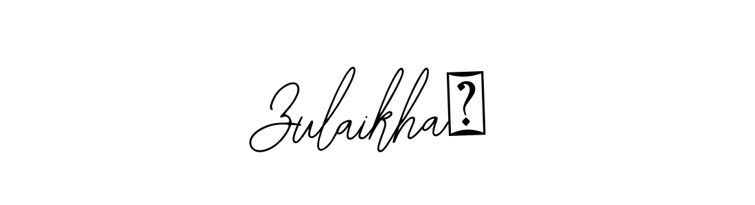 Similarly Bearetta-2O07w is the best handwritten signature design. Signature creator online .You can use it as an online autograph creator for name Zulaikha♡. Zulaikha♡ signature style 12 images and pictures png