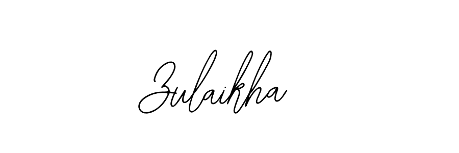 The best way (Bearetta-2O07w) to make a short signature is to pick only two or three words in your name. The name Zulaikha  include a total of six letters. For converting this name. Zulaikha  signature style 12 images and pictures png