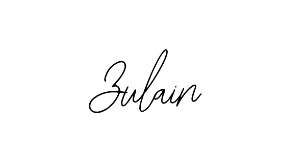 How to make Zulain signature? Bearetta-2O07w is a professional autograph style. Create handwritten signature for Zulain name. Zulain signature style 12 images and pictures png