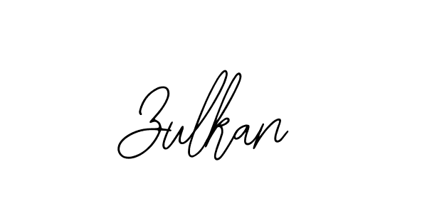 How to make Zulkan name signature. Use Bearetta-2O07w style for creating short signs online. This is the latest handwritten sign. Zulkan signature style 12 images and pictures png