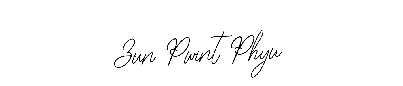 Use a signature maker to create a handwritten signature online. With this signature software, you can design (Bearetta-2O07w) your own signature for name Zun Pwint Phyu. Zun Pwint Phyu signature style 12 images and pictures png