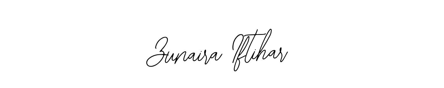 Make a beautiful signature design for name Zunaira Iftihar. With this signature (Bearetta-2O07w) style, you can create a handwritten signature for free. Zunaira Iftihar signature style 12 images and pictures png