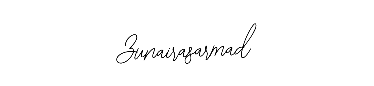Use a signature maker to create a handwritten signature online. With this signature software, you can design (Bearetta-2O07w) your own signature for name Zunairasarmad. Zunairasarmad signature style 12 images and pictures png