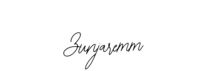 How to make Zunjaremm name signature. Use Bearetta-2O07w style for creating short signs online. This is the latest handwritten sign. Zunjaremm signature style 12 images and pictures png