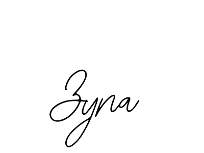 Zyna stylish signature style. Best Handwritten Sign (Bearetta-2O07w) for my name. Handwritten Signature Collection Ideas for my name Zyna. Zyna signature style 12 images and pictures png