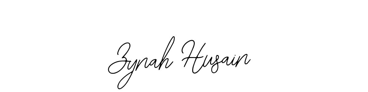 How to make Zynah Husain name signature. Use Bearetta-2O07w style for creating short signs online. This is the latest handwritten sign. Zynah Husain signature style 12 images and pictures png