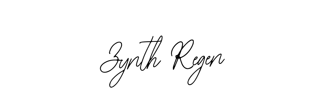 How to make Zynth Regen name signature. Use Bearetta-2O07w style for creating short signs online. This is the latest handwritten sign. Zynth Regen signature style 12 images and pictures png