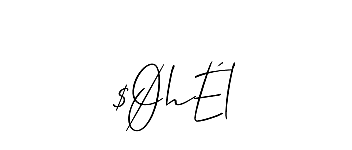 The best way (Allison_Script) to make a short signature is to pick only two or three words in your name. The name $ØhÉl include a total of six letters. For converting this name. $ØhÉl signature style 2 images and pictures png