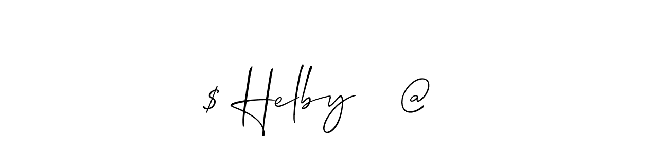 Use a signature maker to create a handwritten signature online. With this signature software, you can design (Allison_Script) your own signature for name $ Helby   @  . $ Helby   @   signature style 2 images and pictures png