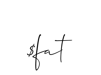 How to Draw $fat signature style? Allison_Script is a latest design signature styles for name $fat. $fat signature style 2 images and pictures png