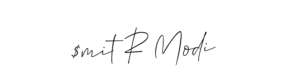 The best way (Allison_Script) to make a short signature is to pick only two or three words in your name. The name $mit R Modi include a total of six letters. For converting this name. $mit R Modi signature style 2 images and pictures png