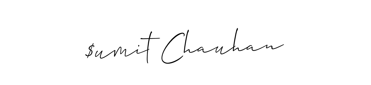 Also we have $umit Chauhan name is the best signature style. Create professional handwritten signature collection using Allison_Script autograph style. $umit Chauhan signature style 2 images and pictures png