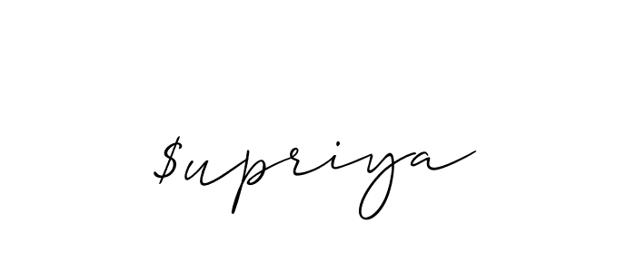 Make a short $upriya signature style. Manage your documents anywhere anytime using Allison_Script. Create and add eSignatures, submit forms, share and send files easily. $upriya signature style 2 images and pictures png